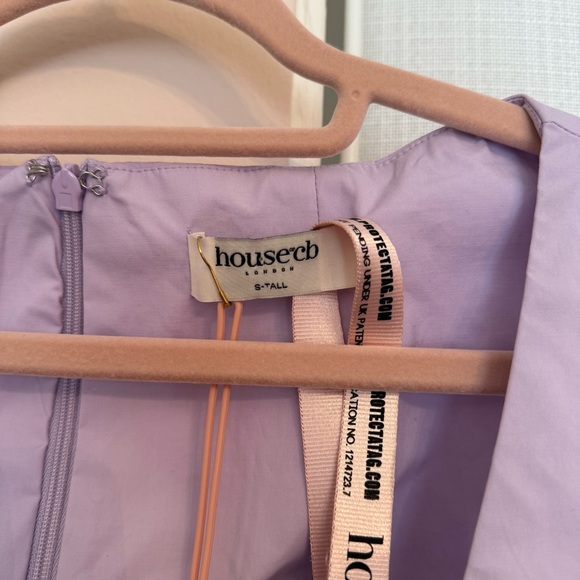 House of CB Cupid Pastel Lilac Pleated Cotton Mini Dress - Picture 6 of 7